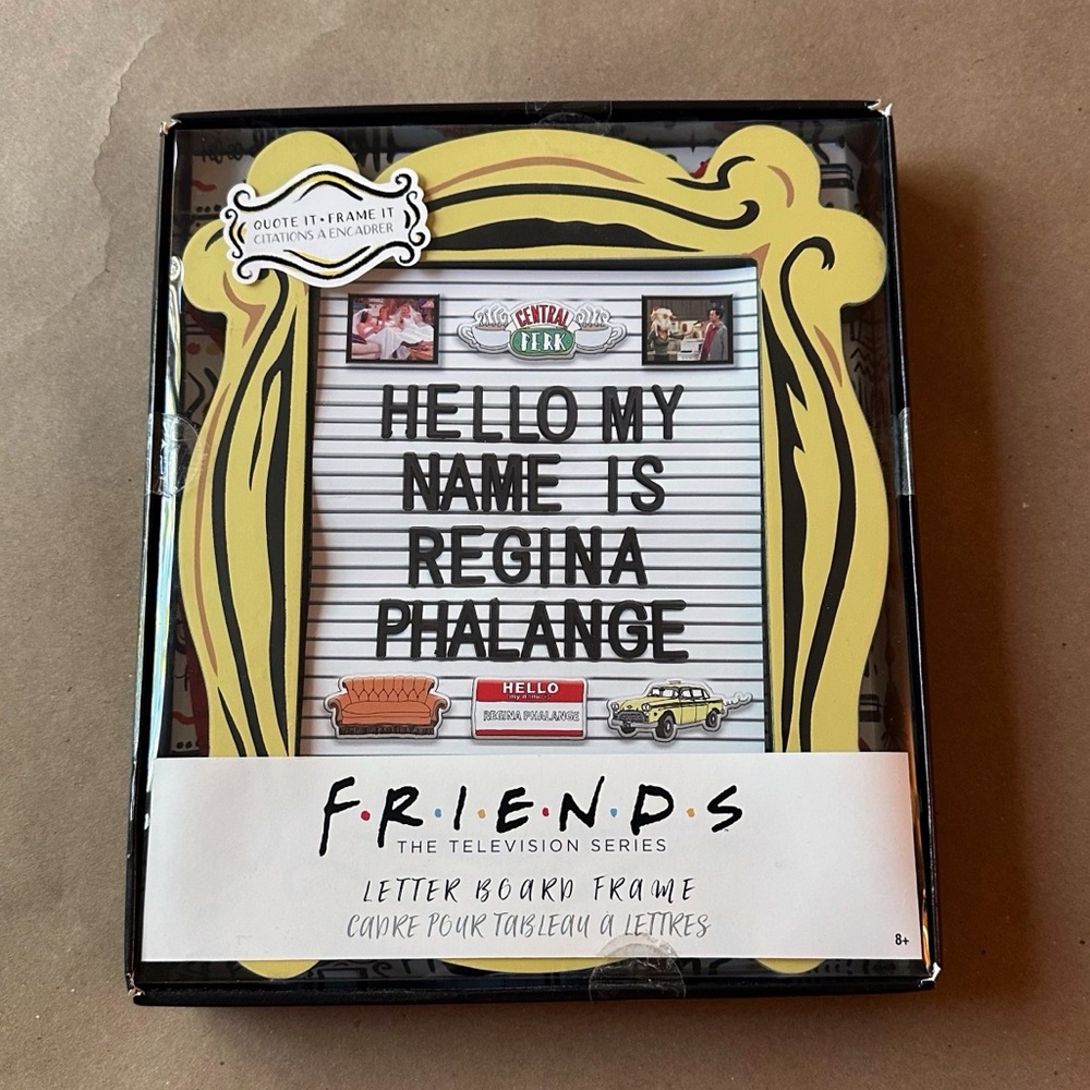FRIENDS Yellow Frame Letter Board